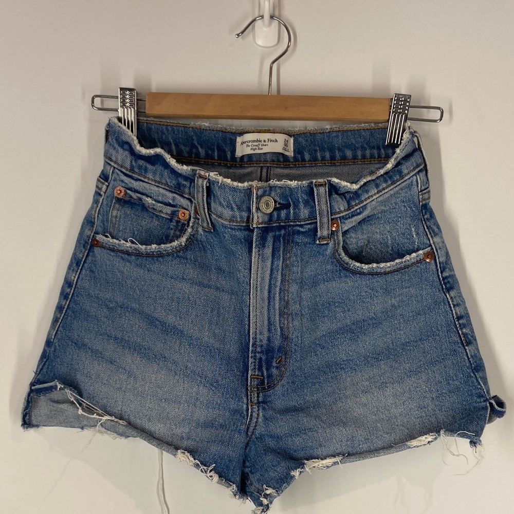 Abercrombie & Fitch high rise cutoff  Jean Shorts